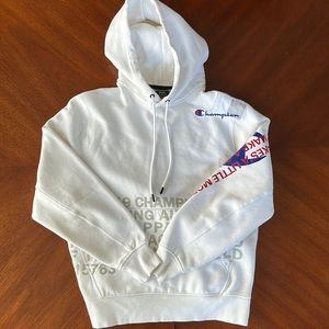 Mens White Champion hoodie